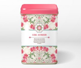 Beautiful floral pattern packaging design vector 13
