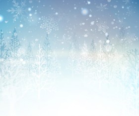 Beautiful snowflake blurs christmas background vector 01