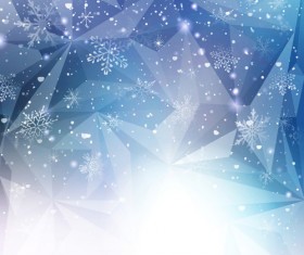 Beautiful snowflake blurs christmas background vector 02