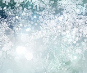 Beautiful snowflake blurs christmas background vector 04