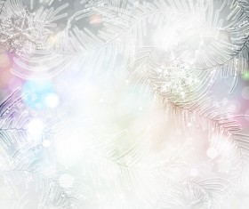 Beautiful snowflake blurs christmas background vector 06