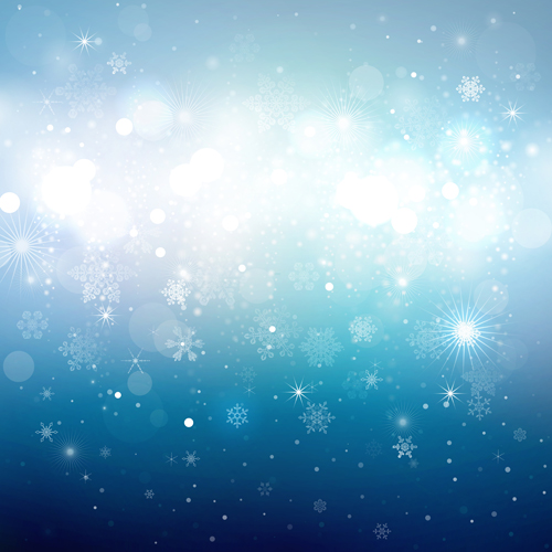 Beautiful snowflake blurs christmas background vector 07