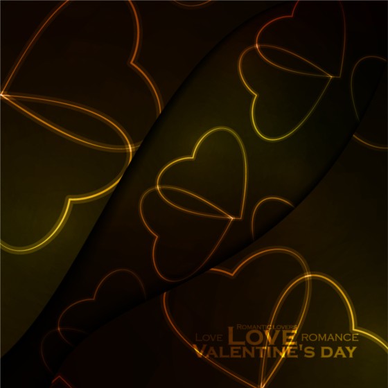 Beautiful heart-shaped Valentine Day background vector