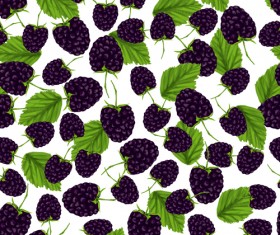 Berry pattern seamless vector material 01