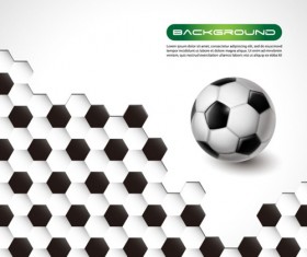 Black with white honeycomb and football vector