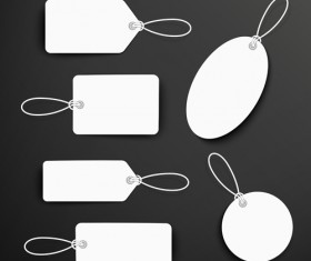 Blank tags template vector set 01