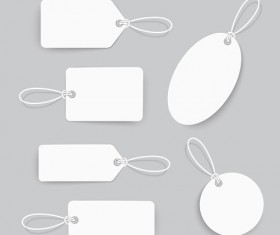 Blank tags template vector set 02