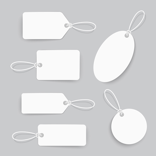 Blank tags template vector set 02