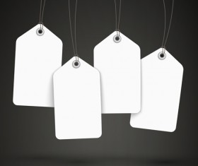 Blank tags template vector set 03
