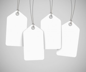 Blank tags template vector set 04