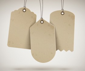 Blank tags template vector set 06