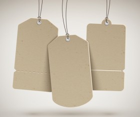 Blank tags template vector set 07