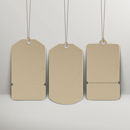 Blank tags template vector set 09