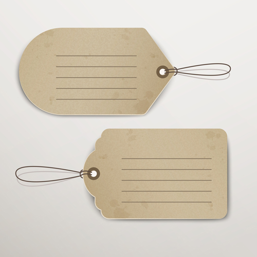 Blank tags template vector set 11