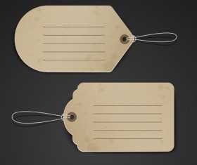 Blank tags template vector set 13