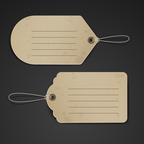 Blank tags template vector set 13