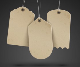 Blank tags template vector set 15