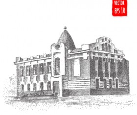 Blurs city street hand drawn vector 09