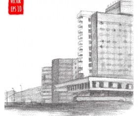 Blurs city street hand drawn vector 13