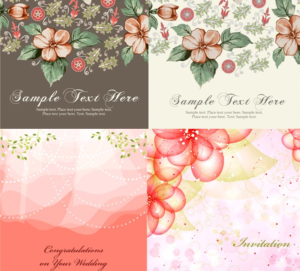 Elegant flower vintage background vector