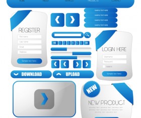 Business website template kit vector 01