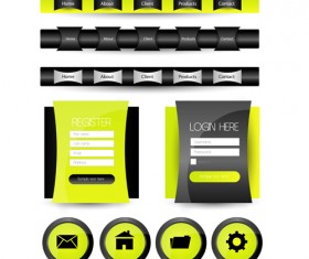 Business website template kit vector 02