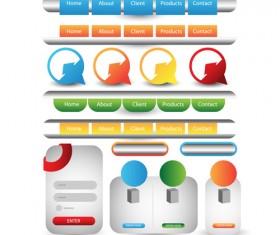 Business website template kit vector 05