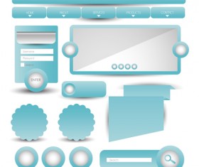 Business website template kit vector 06