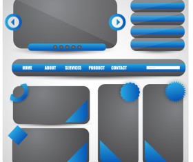 Business website template kit vector 14