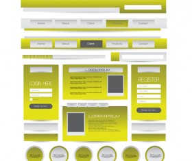 Business website template kit vector 15