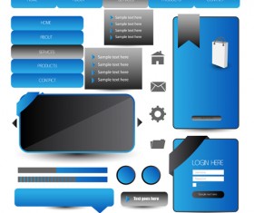 Business website template kit vector 16