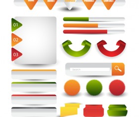 Business website template kit vector 17