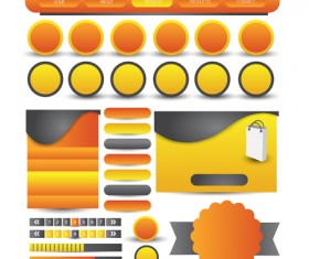 Business website template kit vector 19