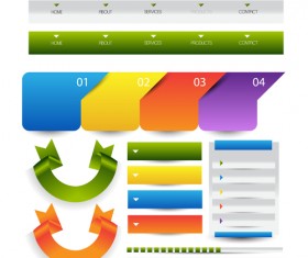 Business website template kit vector 21