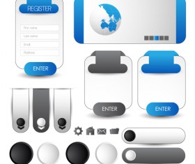 Business website template kit vector 22