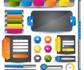 Business website template kit vector 23