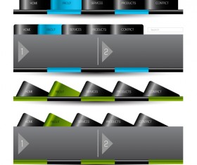 Business website template kit vector 24