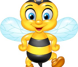Cartoon cute bee vector 02