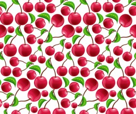 Cherry pattern seamless vector