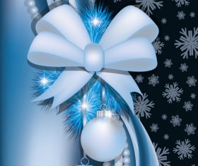 Christmas ball with pearl and bow vector