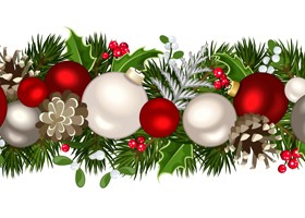 Christmas decorative seamless borders vectors 01