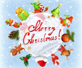 Christmas earth with baubles vector