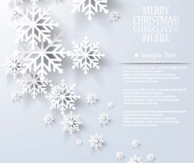 Christmas elegant snowflake background vector 02