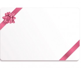 Christmas gift cards with ribbon vector set 02