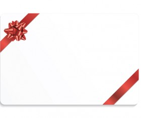 Christmas gift cards with ribbon vector set 03