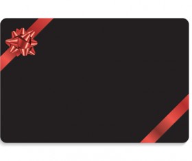 Christmas gift cards with ribbon vector set 06