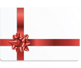 Christmas gift cards with ribbon vector set 08