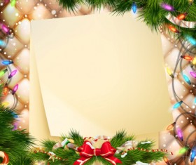 Christmas ornate background with greeting cards vector 02