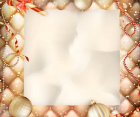 Christmas ornate background with greeting cards vector 04