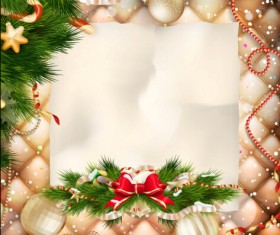 Christmas ornate background with greeting cards vector 03 free download